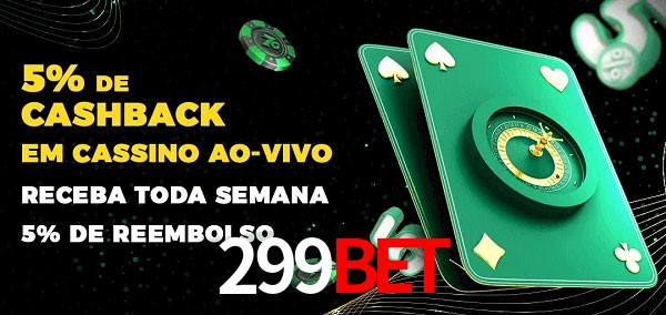 Promoções do cassino ao Vivo 299bet